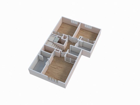 bedroom floor plan of a 2100 sq ft home